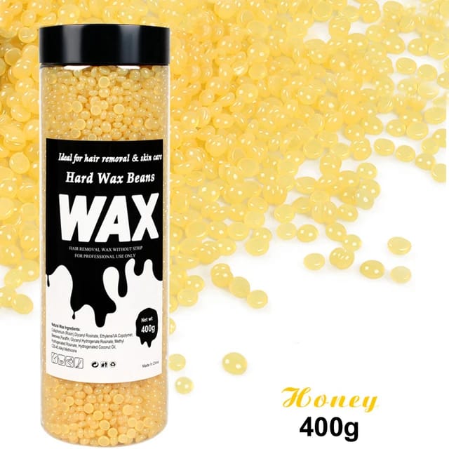 400g Depilatory Wax Beans for Hair Removal Hard Wax Pellet for Wax Warmer Hot Film Painless (random color)