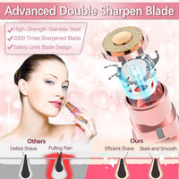 Electric Eyebrow Trimmer and Shaver, Rechargeable Flawless Hair Remover 2 in 1 Hair Remover Trimmer For Women, Electric Flawless Facial Machine Razor