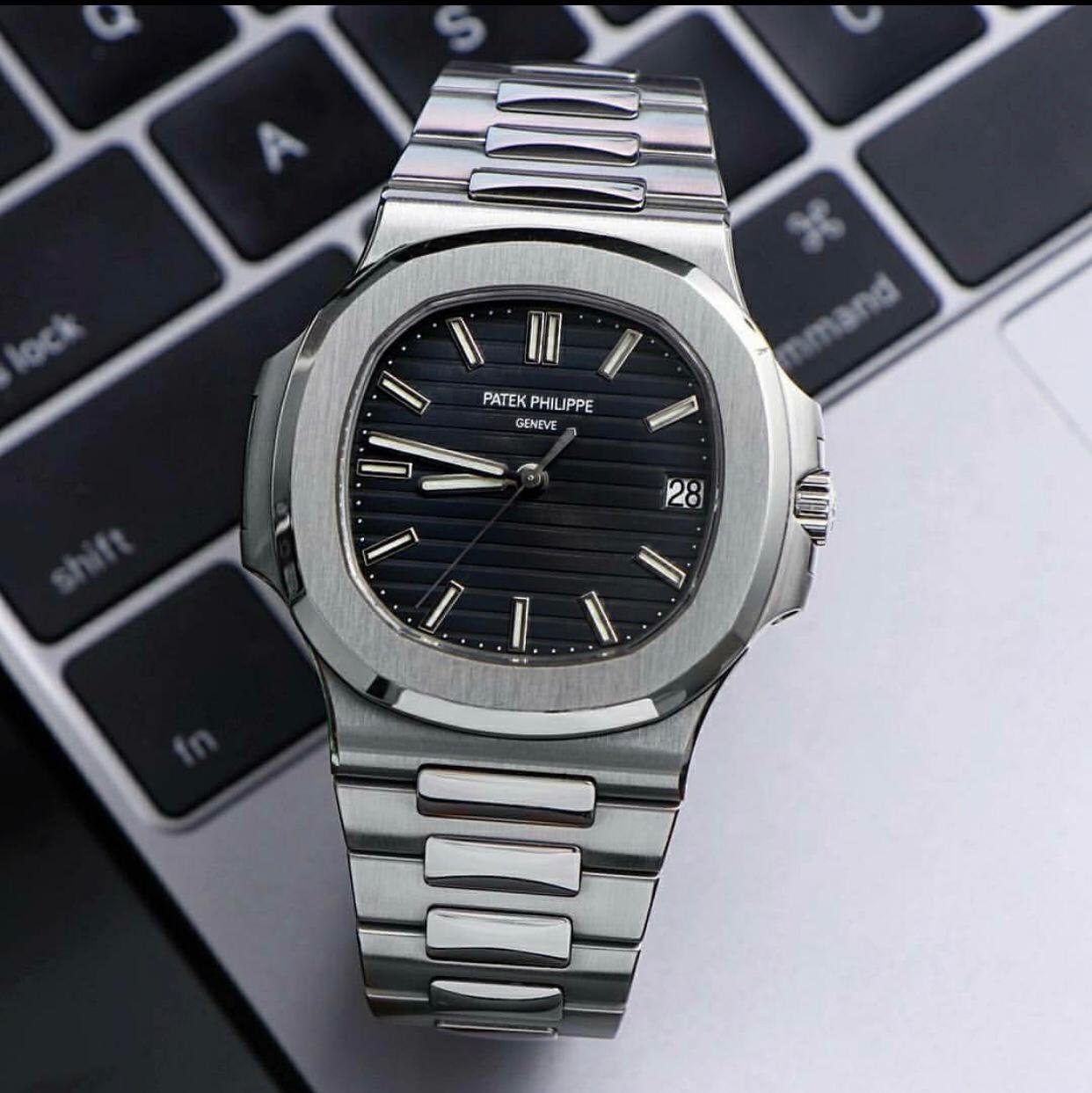 Patek Philippe Geneve Watch For Men | Best Quality Stainless Steel Watch For Men | Analog Watch For Men - Black Dial