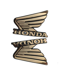 4-Piece Tenki & Tappa Monogram Set for CD70 – Universal Honda Style Badges | Best Quality Mono Set
