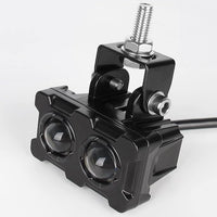 Motorcycle Robot Dual Colour LED Work & Driving Lights – 5000K–6500K Two-Color External Headlights / Fog Lamp - Pack Of 01