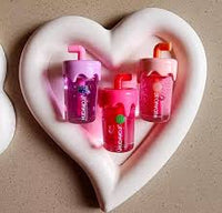 Hudamoji Juice-Shaped Fruit Lip Oil – 3 Pc Random, Hydrating Lip Shiner with Glossy Finish