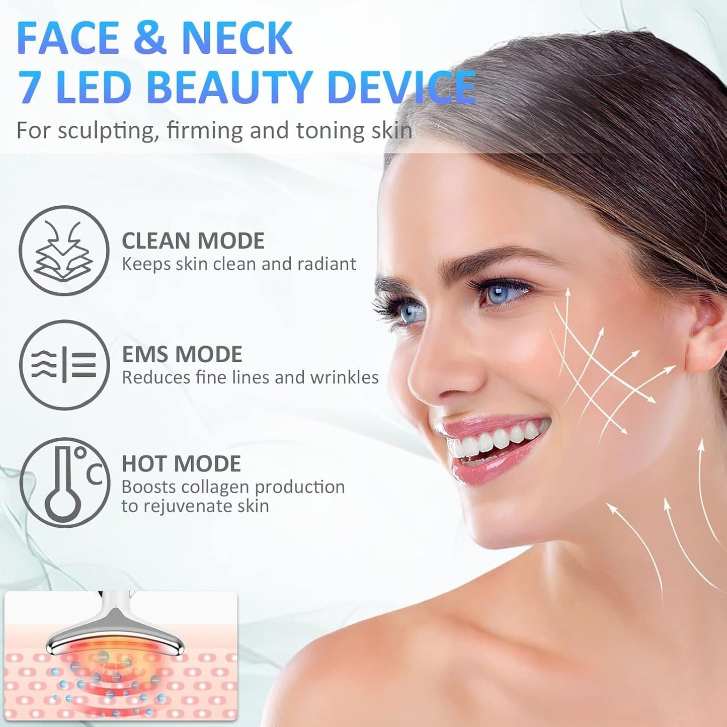 Massage Intense Pulsed Light Wrinkles Reducing Instrument - ESX - Anti Ageing & Reduces Puffiness | Face Massage For Fine Line & Wrinkle