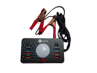 Dany C-1 Clipper Charger | 6 USB Ports | LED Light | DC Solar Mobile Charger | USB Battery Clamp | Power Cable | Short Circuit & Overload Protection - DC Mobile Charger - Original