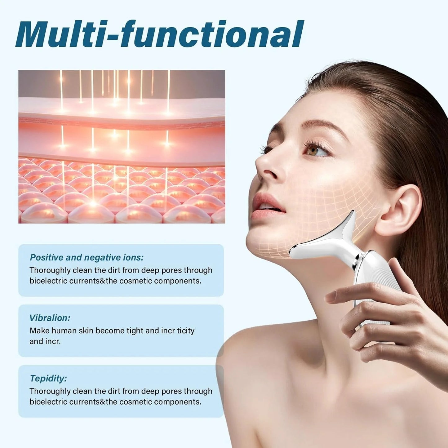 Massage Intense Pulsed Light Wrinkles Reducing Instrument - ESX - Anti Ageing & Reduces Puffiness | Face Massage For Fine Line & Wrinkle