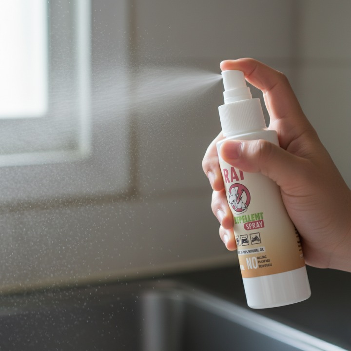 Rat Repellent Spray 50ml – Natural, Safe & Non-Toxic Rodent Deterrent for Home, Kitchen, Car, and Storage Areas