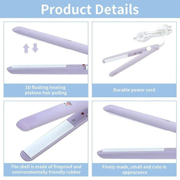 Mini Hair Straightener – Lightweight & Portable Travel Styling Tool | Medium Heat | High/Low Speed Settings | Corded Electric | Multicolor | ABS Plastic