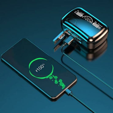 DaMix Original M10 Bluetooth Earbuds – Wireless Earphones with LED Display & Power Bank Case