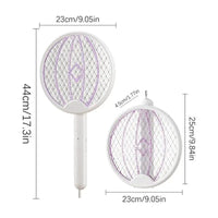 Foldable Mosquito Killer Trap | Electric Rechargeable Bug Zapper Racket For Indoor And Outdoor Mosquito And Insect Control (Random Color)