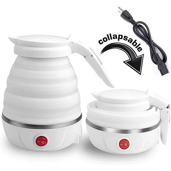 Fast Water Boiling 600 Ml Portable Kettle Travel Kettle Foods Boils Quickly Silicone Small Collapsible Foldable Electric Sports Bottle (Random Color)
