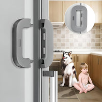 Child Safety Refrigerator Lock – Self Adhesive Fridge And Freezer Door Lock With Double Safety Button And Easy One Hand Operation