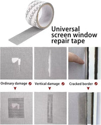 Mesh Roll Tape Window Screen Repair Patch – Strong Self-Adhesive Fiberglass Mesh, Easy DIY Screen Repair Tape For Windows & Doors