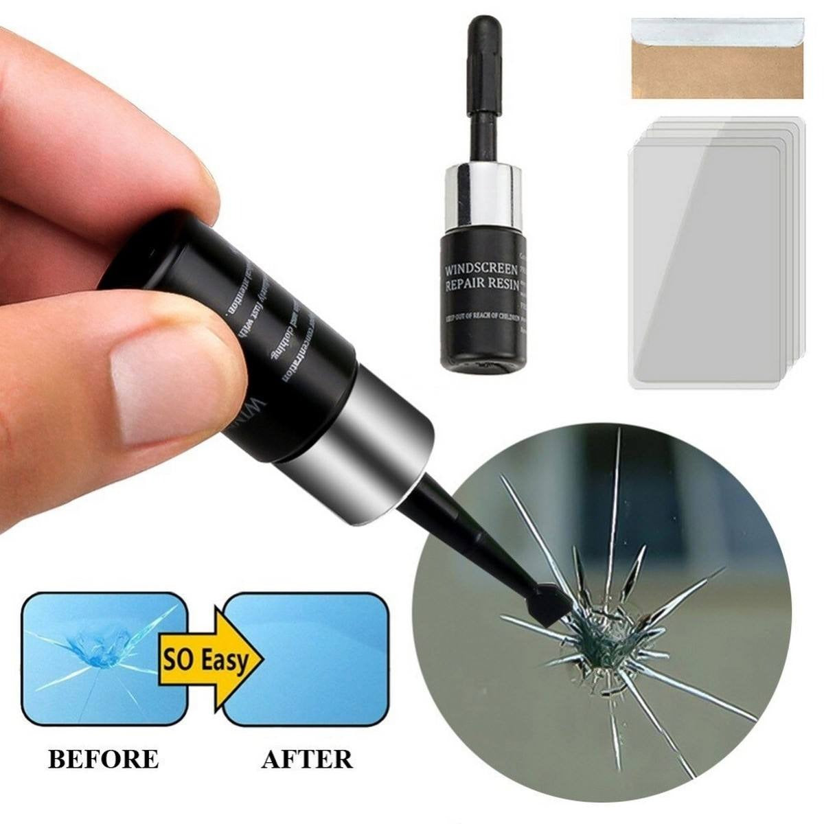 Glass Crack Nano Repair Fluid For Car Windshield – Quick, Easy, And Effective Solution To Repair Cracks, Chips, And Scratches Instantly