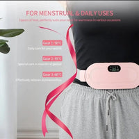 Portable Cordless Heating Pad, Electric Waist Belt Device, Fast Heating Pad with 3 Heat Levels and 3 Massage Modes, Back or Belly Heating Pad for Women, Menstrual Heating Pad, Heating Had for Period Cramps | Cramp Relief Belt