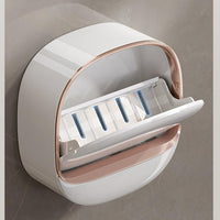 Luxury Soap Holder With Drain Tray – Wall Mounted Soap Case Box Designed To Keep Your Soap Bars Dry And Long Lasting (Random Color)