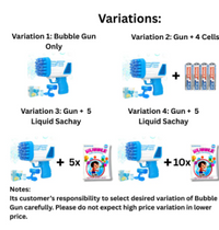 Bazooka Bubble Gun Toy – Fun Automatic Bubble Machine For Kids With Bubble Solution And Tray (Random Color)