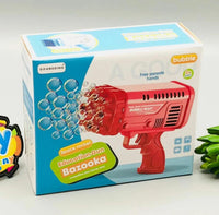 Bazooka Bubble Gun Toy – Fun Automatic Bubble Machine For Kids With Bubble Solution And Tray (Random Color)