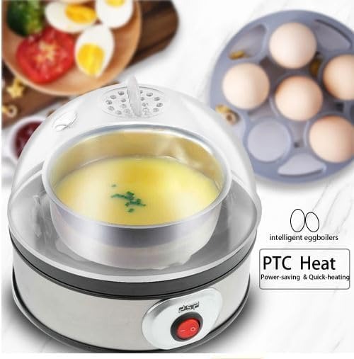 DSP Professional 350W Electric Egg Boiler With Steam Rack And Measuring Cup