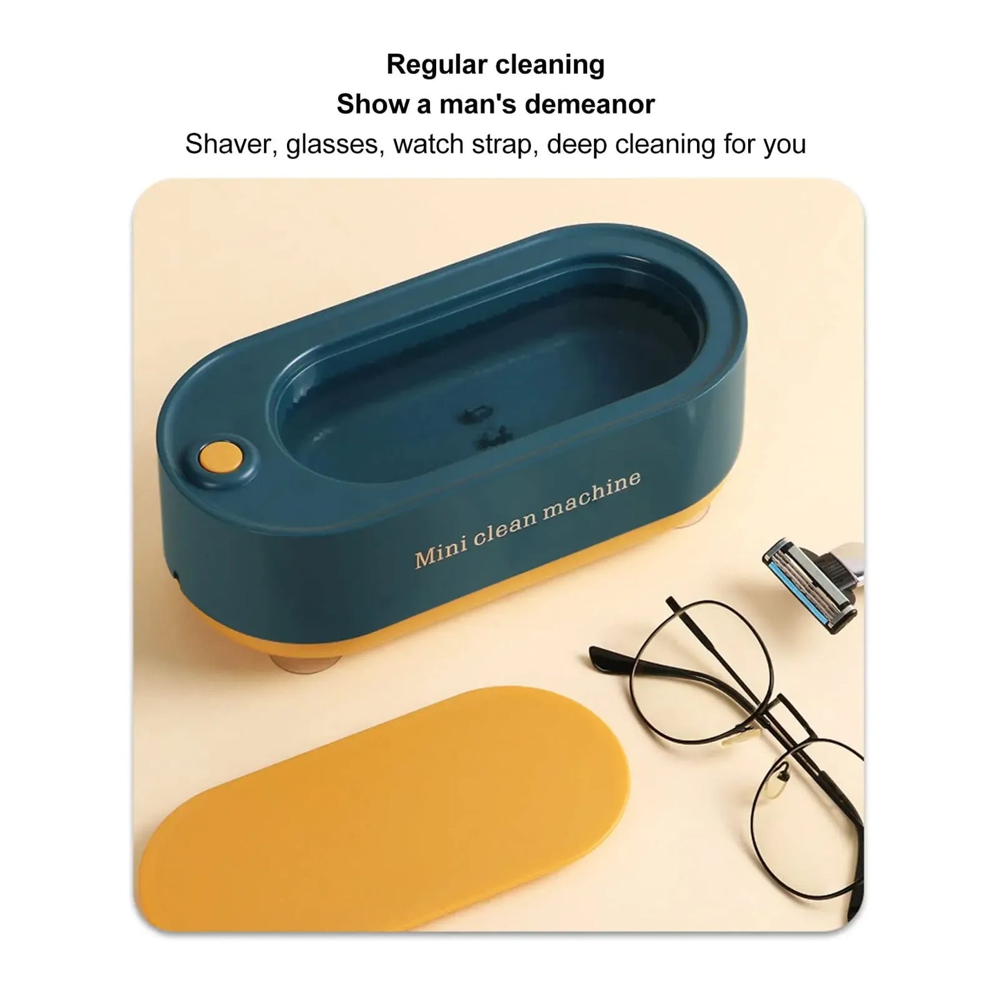 High-Frequency Vibration Ultrasonic Cleaner Machine – Portable Cleaning Device For Jewelry, Glasses, And Watches (Random Color)
