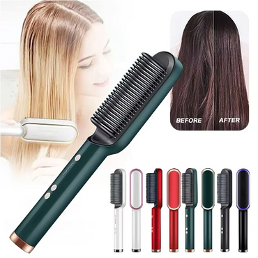 909 Hair Straightener Brush – Fast Heating, Smooth Styling, And Easy-To-Use Design For Quick And Professional Hair Straightening (Random Colors)