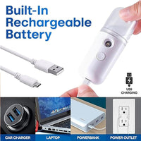 Portable Nano Facial Mist Sprayer – Hydrating Ionic Facial Steamer for Instant Skin Moisture, Glow & Refreshing Mist | USB Rechargeable