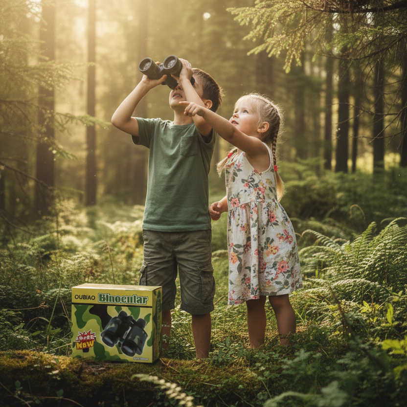 Kid’s Explorer Binoculars – 8x30 Optical Lens for Fun Learning & Outdoor Exploration | Portable, Kid-Friendly Mini Binoculars for Nature Trips, Bird Watching, Games & Travel Adventures