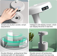 Smooth Sailing Anti gravity Humidifier With Ultra-Quiet Performance, Water Drop Light Effects (Random Color)