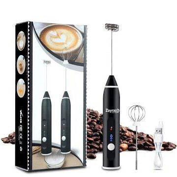 Rechargeable Coffee Beater (Big Box) | 2-in-1 Coffee & Egg Beater | 3-Speed Electric Frother & Mixer