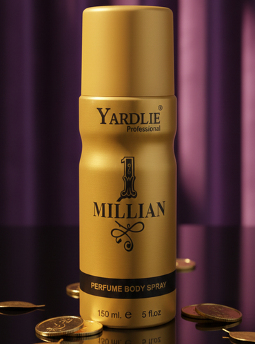Yardlie Professional 1 MILLIAN Perfume Body Spray (150ml): High-Impact, Long-Lasting Fragrance for Men
