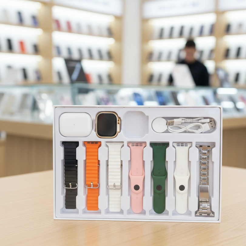 I20 Ultra Max Suit 10 In 1 SmartWatch With Airpods Comfortable Wear Stylish Design For Daily Use And Fashion Needs