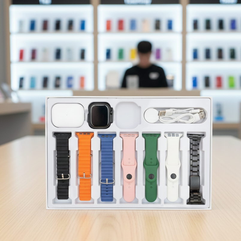 I20 Ultra Max Suit 10 In 1 SmartWatch With Airpods Comfortable Wear Stylish Design For Daily Use And Fashion Needs