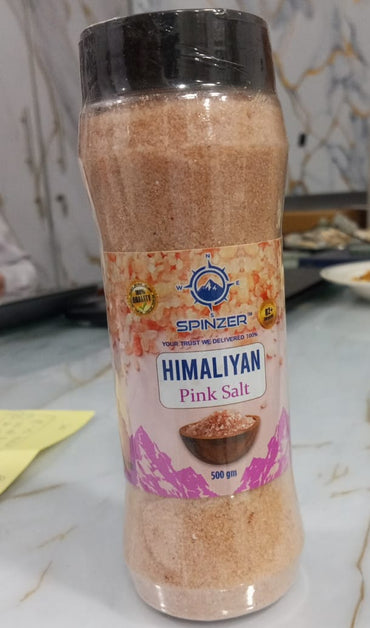 Spinzer Himalayan Pink Salt Natural Mineral Rich Pure Taste Perfect Choice For Daily Cooking Needs - 500g