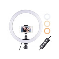 Professional 10-inch LED Ring Fill Light with Universal Phone Holder & Dimmable Lighting Modes