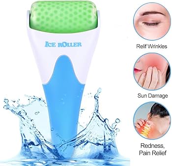 Ice Roller for Face & Eye Puffiness Relief, Cold Gel Ice Face Roller Massager - Ice Roller Cool Roller For Face Eye Body Facial Shaping Anti Wrinkle Ice Roller Massager Smooth Skin ( Random Color )