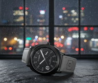 Men's Aviator-Inspired Textured Dial Watch(black)