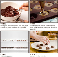 Silicone Chocolate Molds | Non-Stick Candy & Cake Chocolate Making Mold Kit | For Kids & Adults ( heart shape)
