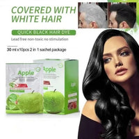 Apple Ammonia-Free Black Hair Shampoo (30ml x 10 Sachets)