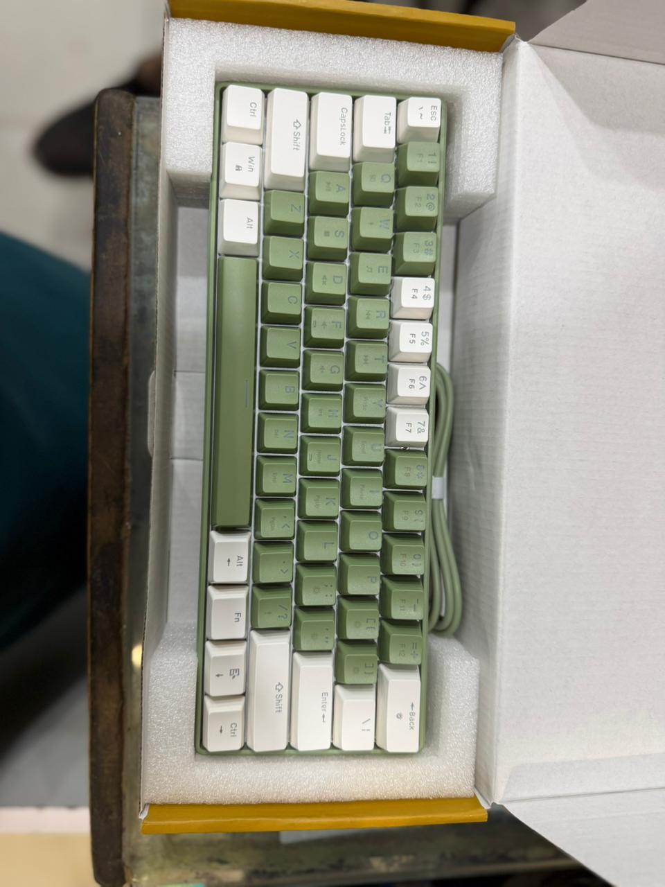 GB1 Ultra-Compact 60% Wireless Mechanical Gaming Keyboard – Triple-Mode Connectivity (2.4GHz/Bluetooth/USB-C), RGB Backlit, 61 Keys Hot-Swappable Pro Gamer Edition