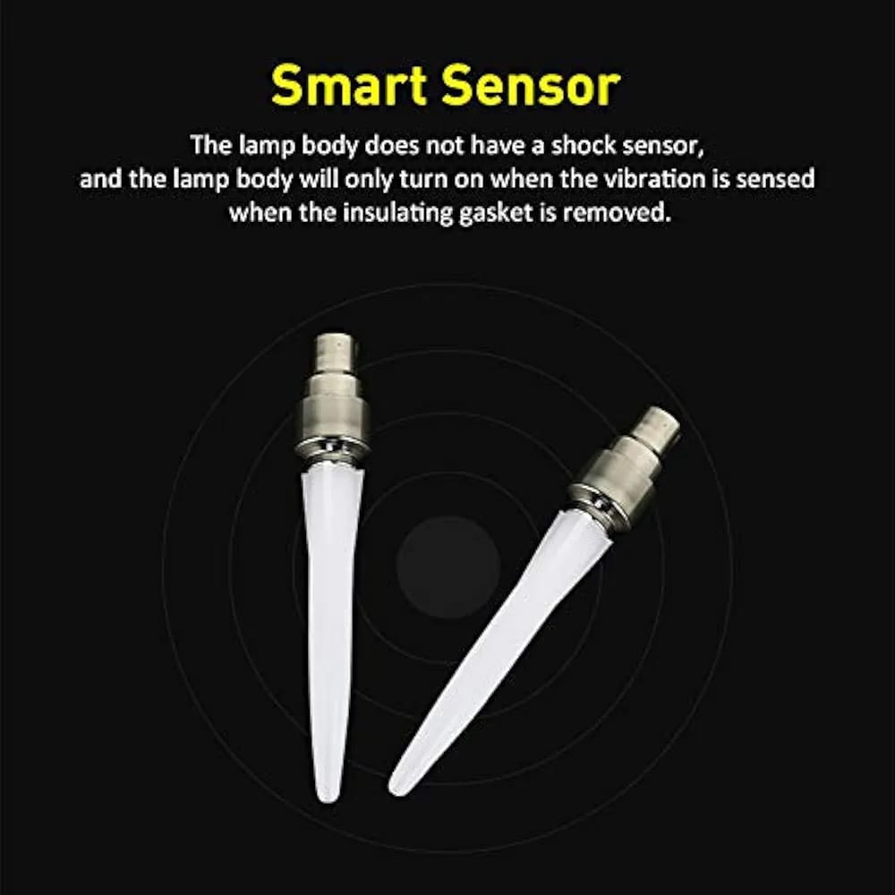 Pack Of Two Pieces Led Wheel Reflectors Wheel Valve Light For Bike Tyres Car Tyre Bicycle Tyre Multicolor Providing Bright Illumination