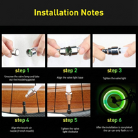 Pack Of Two Pieces Led Wheel Reflectors Wheel Valve Light For Bike Tyres Car Tyre Bicycle Tyre Multicolor Providing Bright Illumination