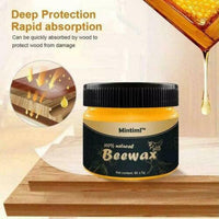 Mintiml™ 100% Natural Beeswax Furniture Polish & Wood Seasoning Wax (80g) – Restores, Cleans, and Protects Wood Tables, Cabinets & Floors