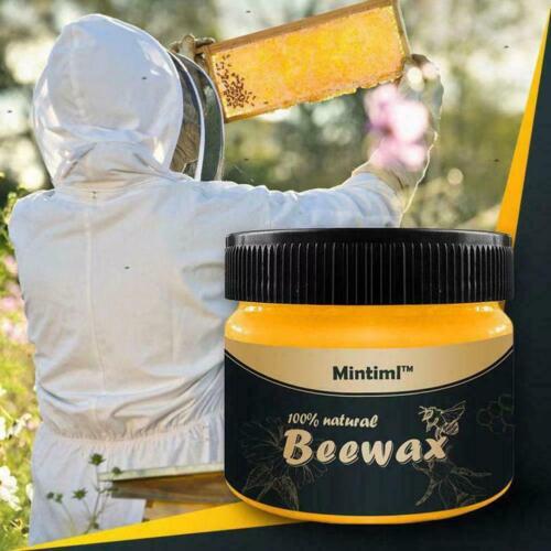 Mintiml™ 100% Natural Beeswax Furniture Polish & Wood Seasoning Wax (80g) – Restores, Cleans, and Protects Wood Tables, Cabinets & Floors