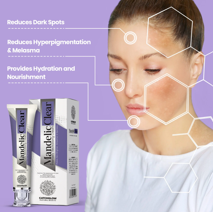 Mandelic Acid Brightening Cream | 30ml | Dark Spot Remover | Even Tone | Glass Skin Glow | Gentle Exfoliator