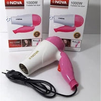 Nova Hair Dryer NV 1290 | Quick Dry Foldable Hair Dryer | Fast Heat Compact Travel Dryer