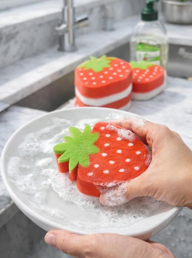 WUWA Stravits Fruit Sponges Providing Creative Design Attractive Look Durable Quality Comfortable Use (Random Design)
