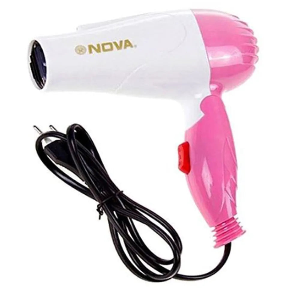 Nova Hair Dryer NV 1290 | Quick Dry Foldable Hair Dryer | Fast Heat Compact Travel Dryer