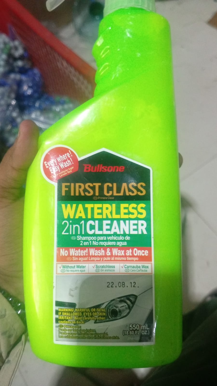 Waterless Wash & Wax Spray, Waterless Car Shampoo Bullsone Multi Purpose Cleaner -550ML-