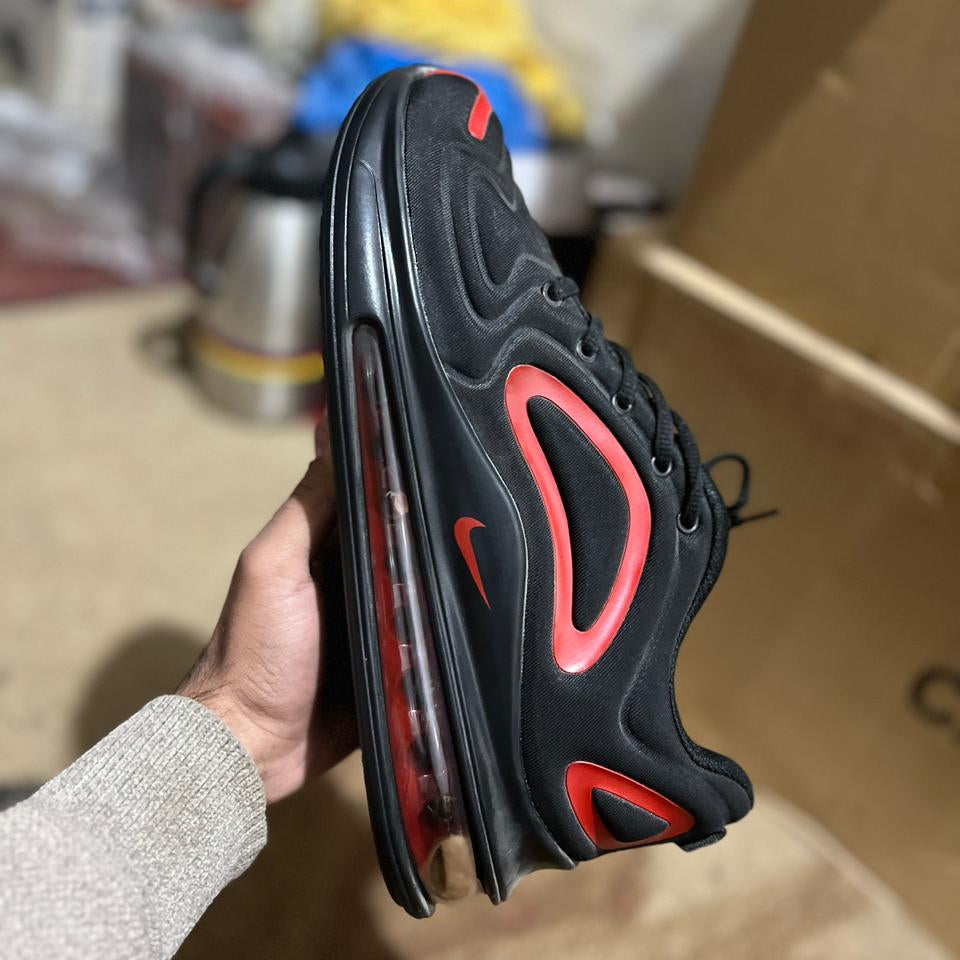 Nike Air Max 720 Sneakers In Black And Red Providing Stylish Design Comfortable Wear