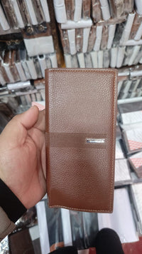 Leather Long Wallet for Men | Slim PU Leather | Money, Mobile & Card Holder | Brown