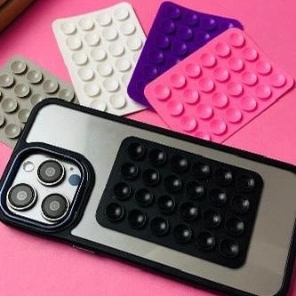 1Pc Mobile Bubble Grip Silicone Suction Both Side Bubble Grip Cup Phone Strong Grip Holder Hands Free (Random Color)